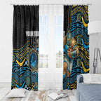 Custom Titans Window Curtain Knight Mascot With Aboriginal Indigenous