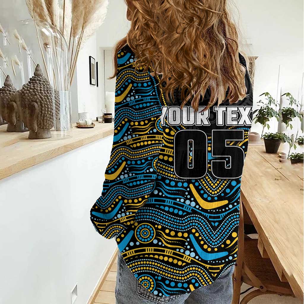 Custom Titans Women Casual Shirt Knight Mascot With Aboriginal Indigenous