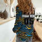 Custom Titans Women Casual Shirt Knight Mascot With Aboriginal Indigenous