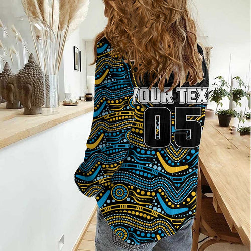 Custom Titans Women Casual Shirt Knight Mascot With Aboriginal Indigenous