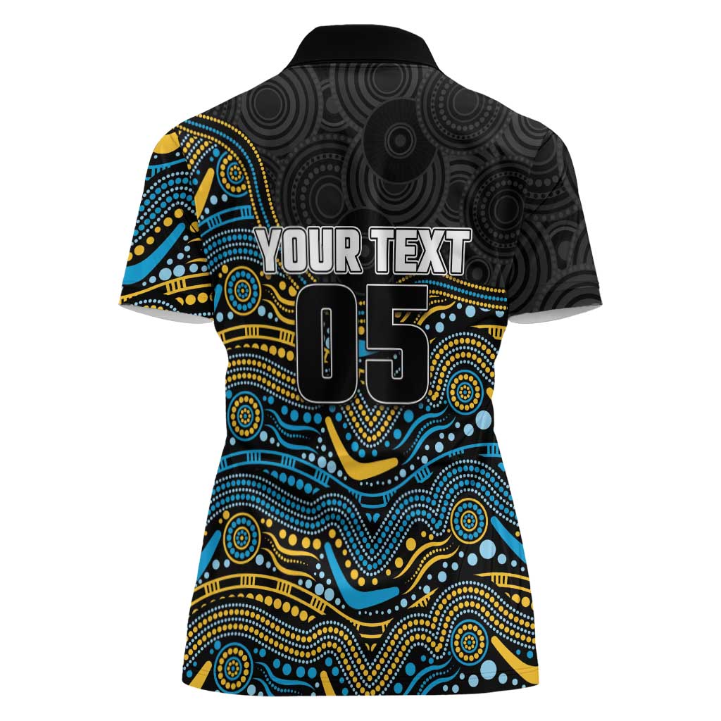 Custom Titans Women Polo Shirt Knight Mascot With Aboriginal Indigenous