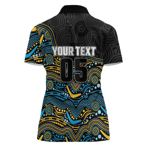 Custom Titans Women Polo Shirt Knight Mascot With Aboriginal Indigenous