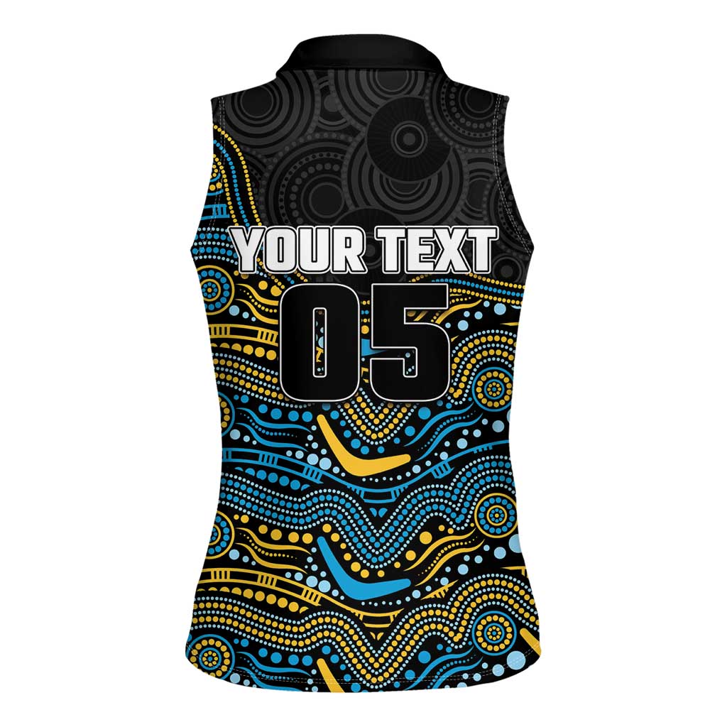 Custom Titans Women Sleeveless Polo Shirt Knight Mascot With Aboriginal Indigenous