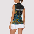 Custom Titans Women Sleeveless Polo Shirt Knight Mascot With Aboriginal Indigenous