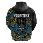 Custom Titans Zip Hoodie Knight Mascot With Aboriginal Indigenous