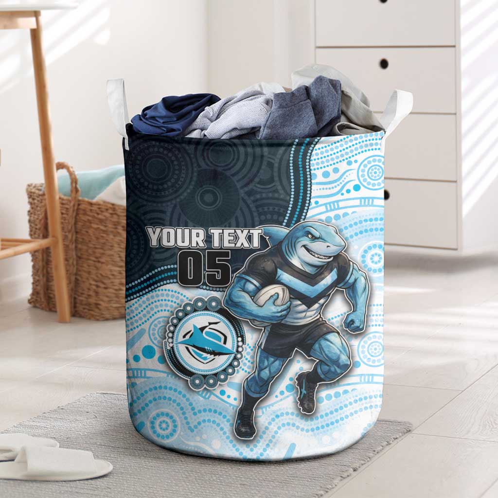 Custom Sharks Laundry Basket Fish Mascot With Aboriginal Indigenous