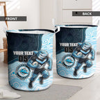 Custom Sharks Laundry Basket Fish Mascot With Aboriginal Indigenous