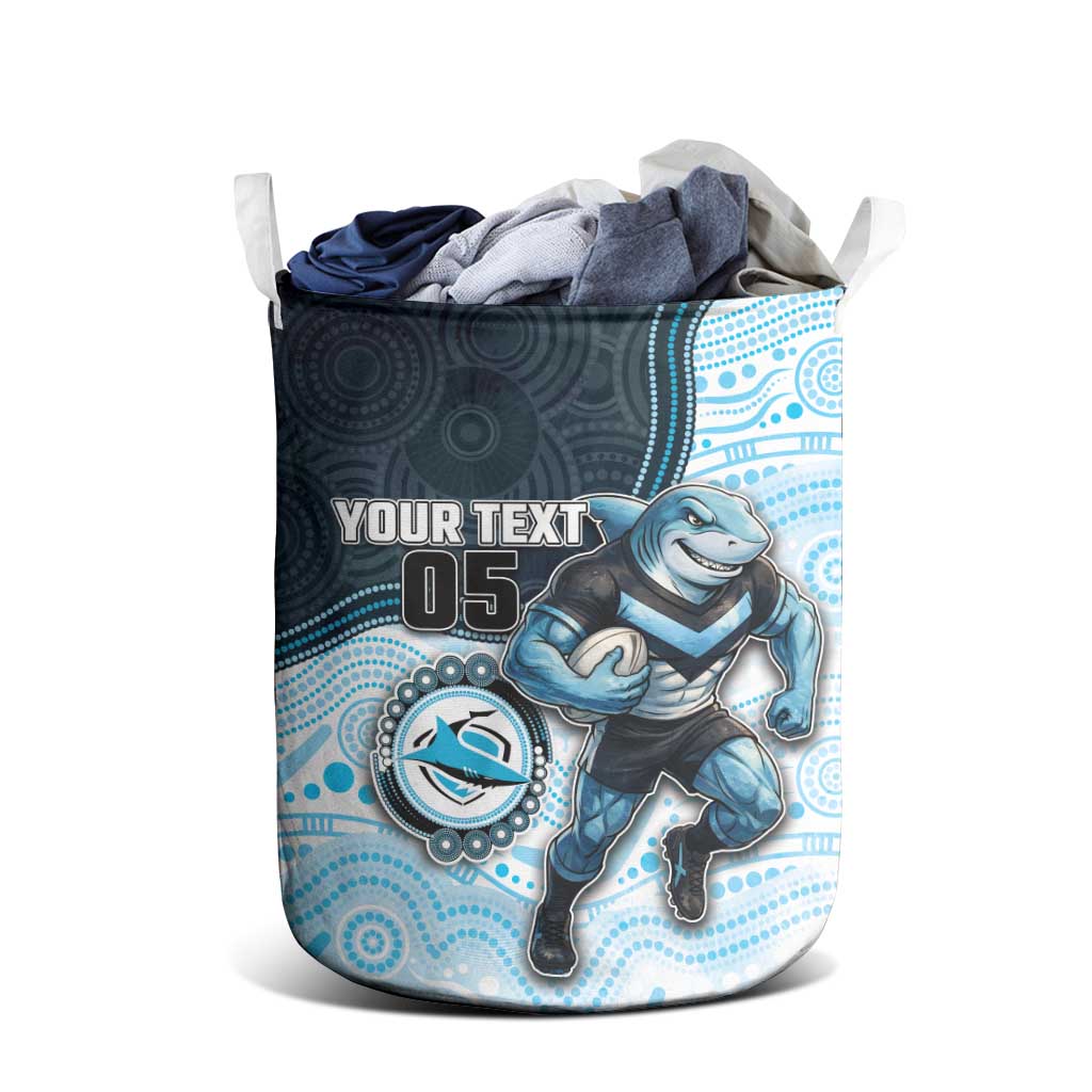 Custom Sharks Laundry Basket Fish Mascot With Aboriginal Indigenous