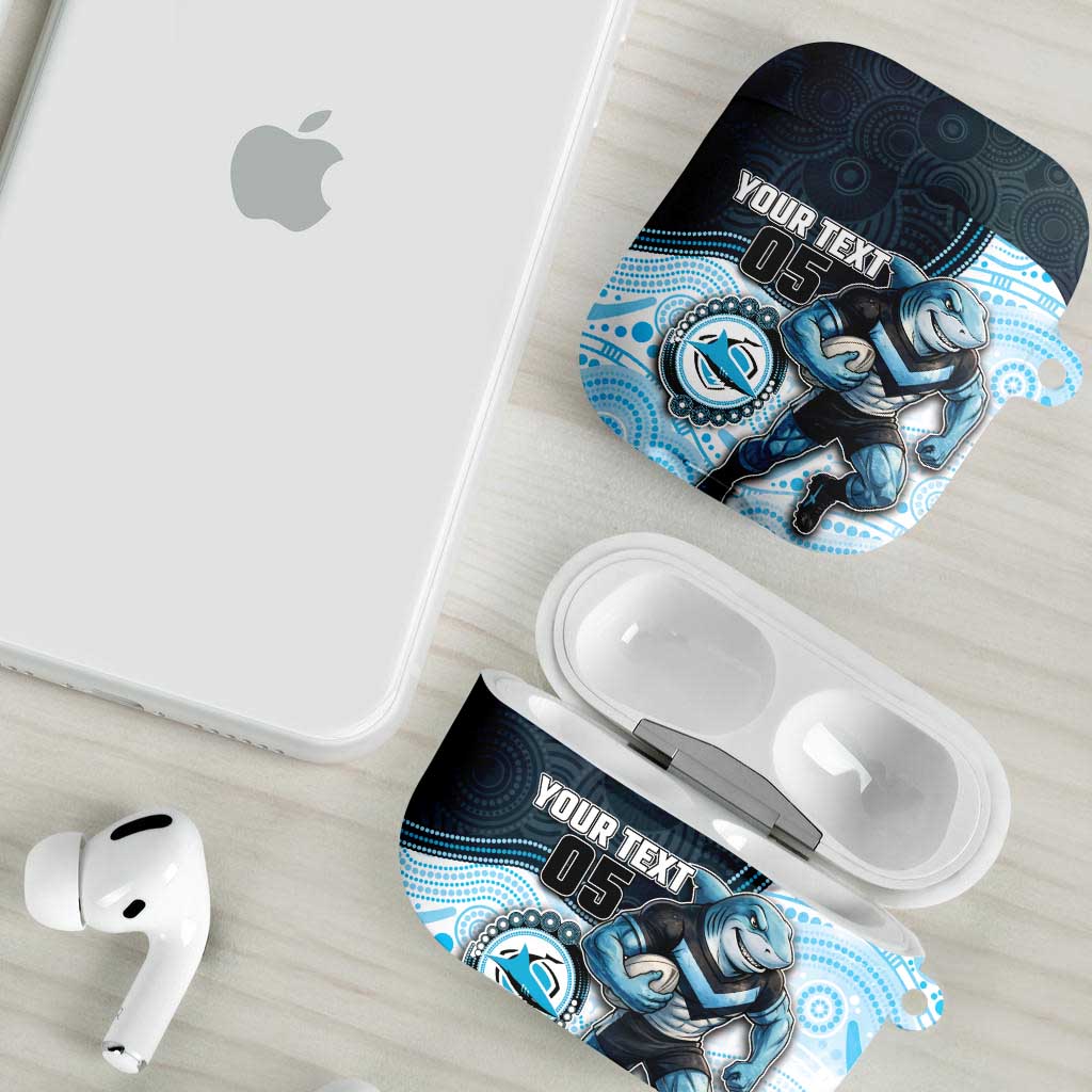 Custom Sharks AirPods Case Fish Mascot With Aboriginal Indigenous