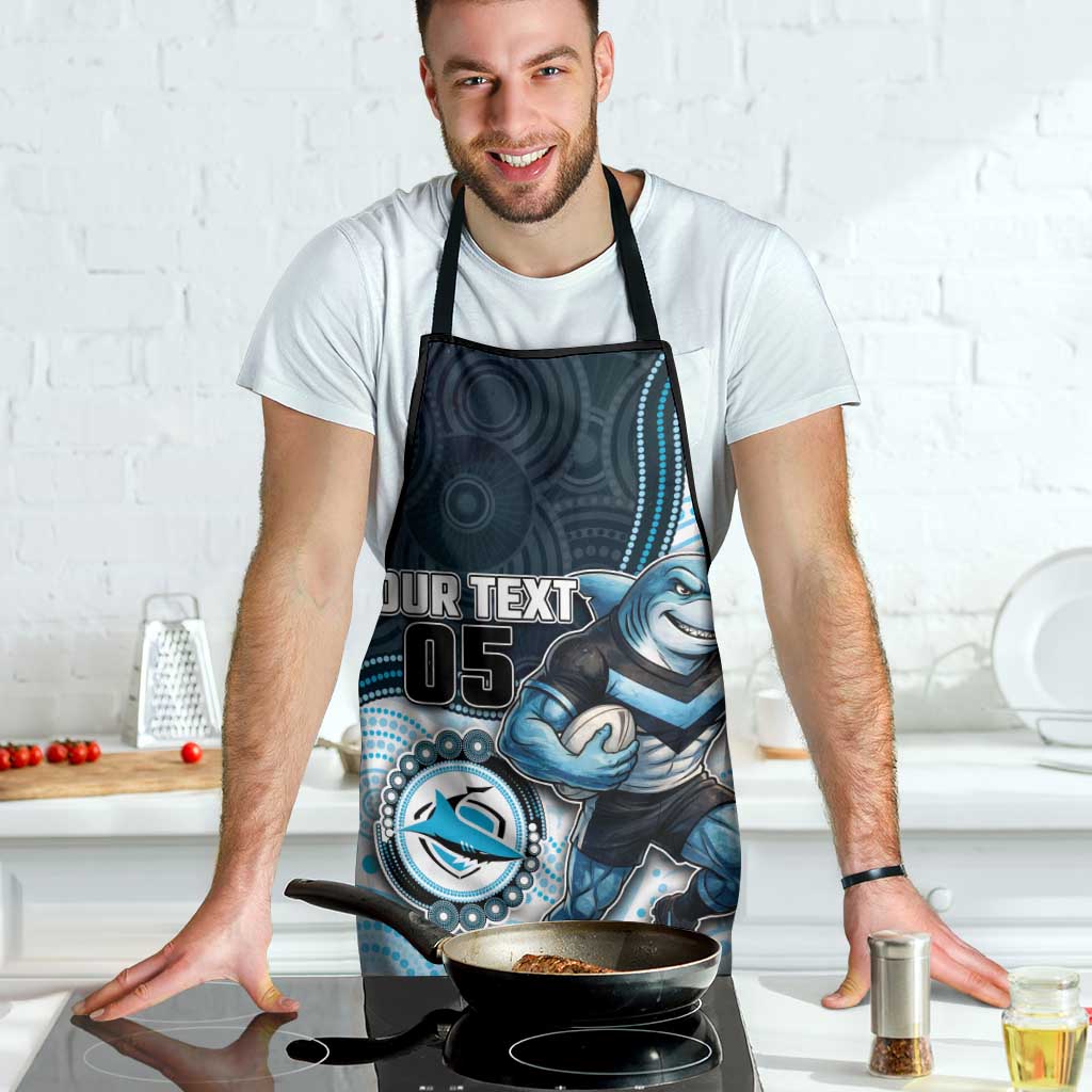 Custom Sharks Apron Fish Mascot With Aboriginal Indigenous