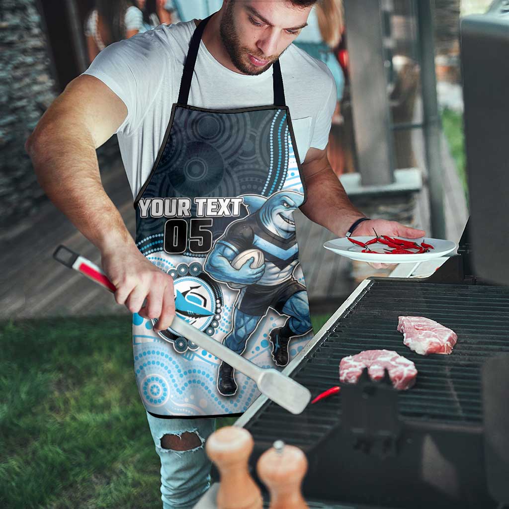 Custom Sharks Apron Fish Mascot With Aboriginal Indigenous