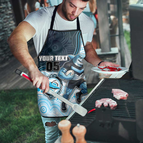 Custom Sharks Apron Fish Mascot With Aboriginal Indigenous