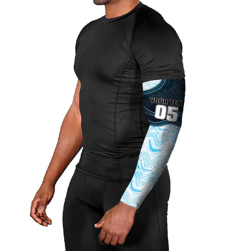 Custom Sharks Arm Sleeves Fish Mascot With Aboriginal Indigenous