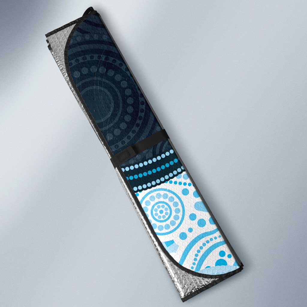 Custom Sharks Auto Sun Shade Fish Mascot With Aboriginal Indigenous