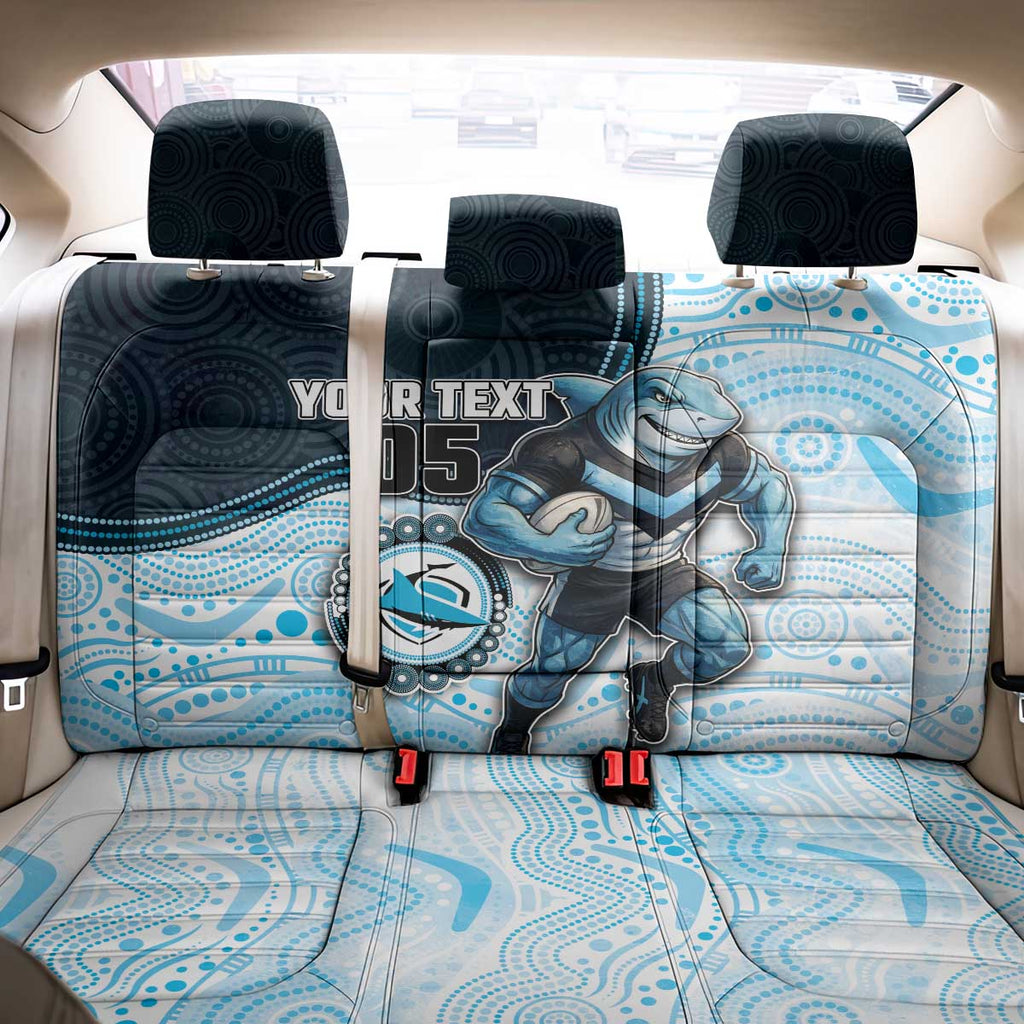 Custom Sharks Back Car Seat Cover Fish Mascot With Aboriginal Indigenous