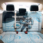 Custom Sharks Back Car Seat Cover Fish Mascot With Aboriginal Indigenous