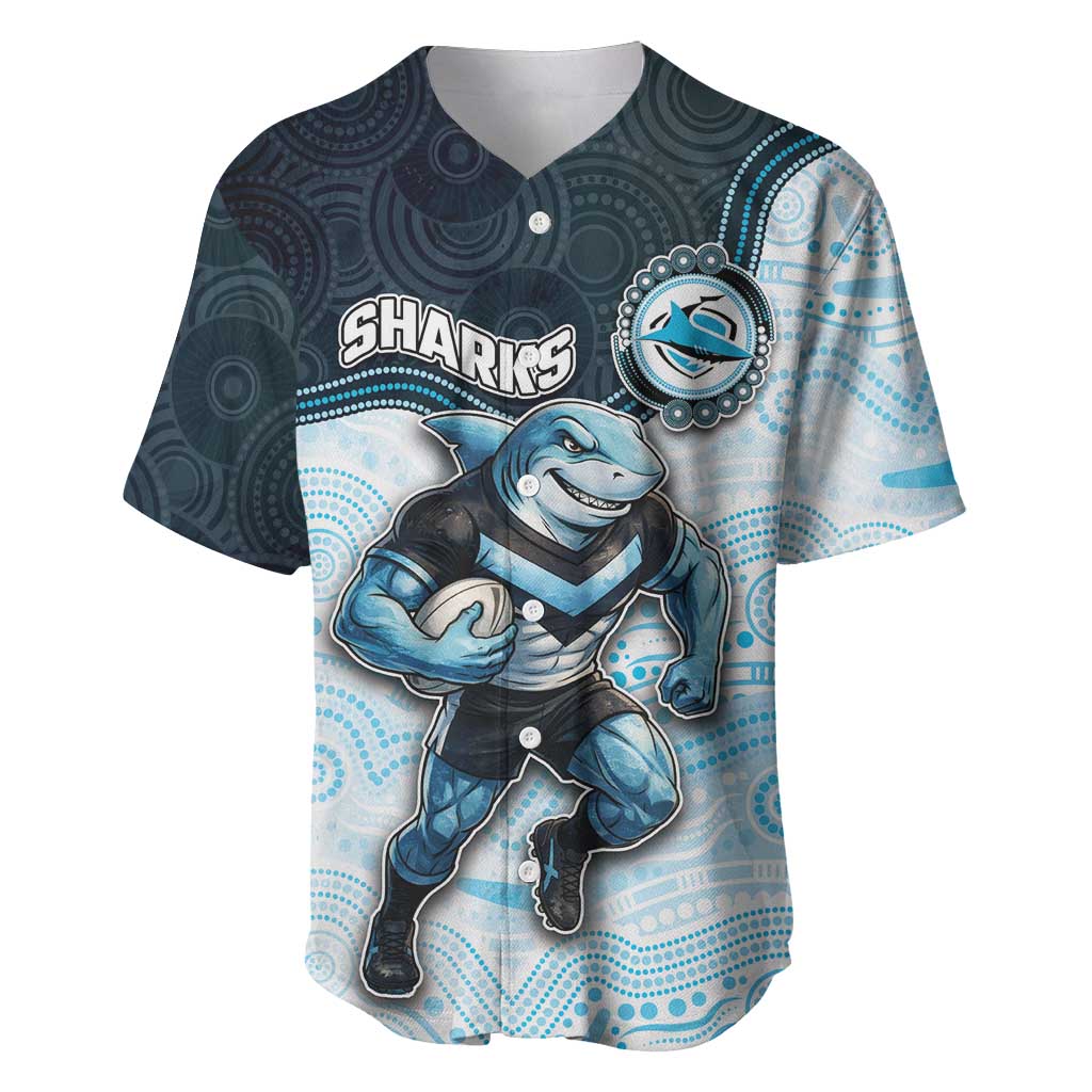 Custom Sharks Baseball Jersey Fish Mascot With Aboriginal Indigenous
