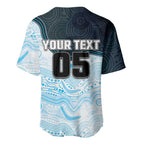 Custom Sharks Baseball Jersey Fish Mascot With Aboriginal Indigenous