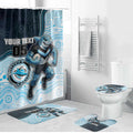 Custom Sharks Bathroom Set Fish Mascot With Aboriginal Indigenous