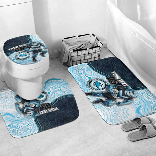 Custom Sharks Bathroom Set Fish Mascot With Aboriginal Indigenous
