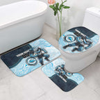 Custom Sharks Bathroom Set Fish Mascot With Aboriginal Indigenous