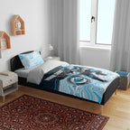Custom Sharks Bedding Set Fish Mascot With Aboriginal Indigenous