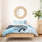 Custom Sharks Bedding Set Fish Mascot With Aboriginal Indigenous