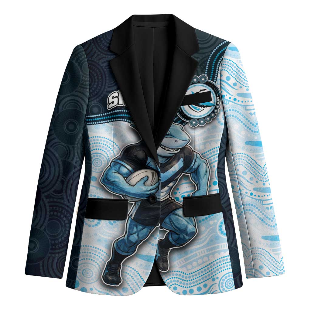 Custom Sharks Blazer Fish Mascot With Aboriginal Indigenous