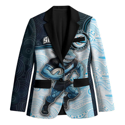 Custom Sharks Blazer Fish Mascot With Aboriginal Indigenous