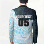 Custom Sharks Blazer Fish Mascot With Aboriginal Indigenous