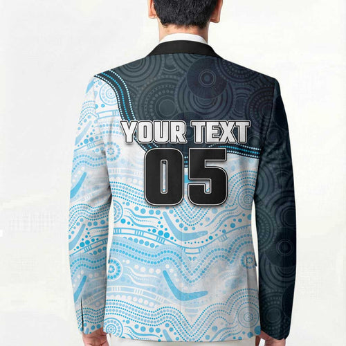 Custom Sharks Blazer Fish Mascot With Aboriginal Indigenous