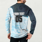 Custom Sharks Button Sweatshirt Fish Mascot With Aboriginal Indigenous