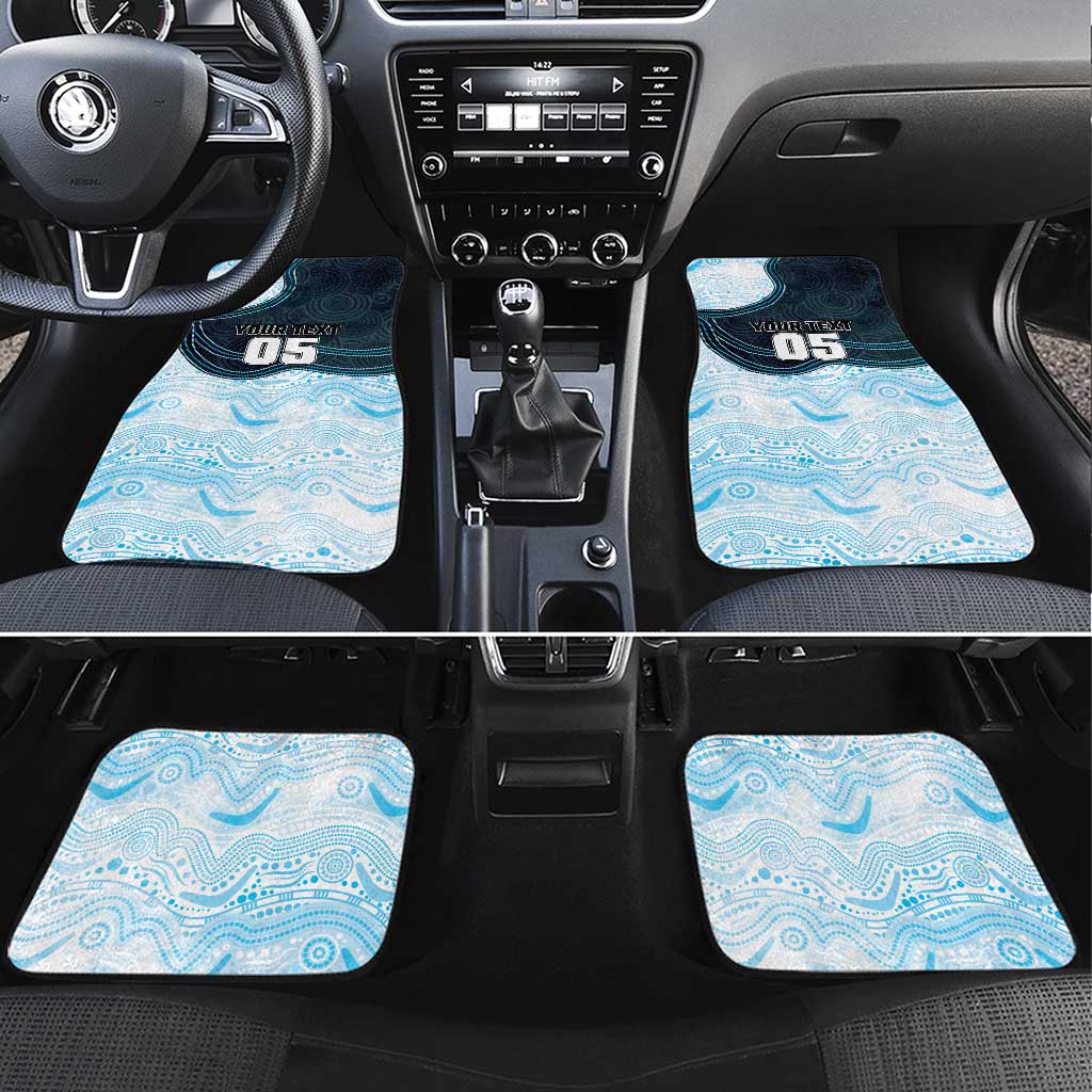 Custom Sharks Car Mats Fish Mascot With Aboriginal Indigenous