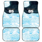 Custom Sharks Car Mats Fish Mascot With Aboriginal Indigenous