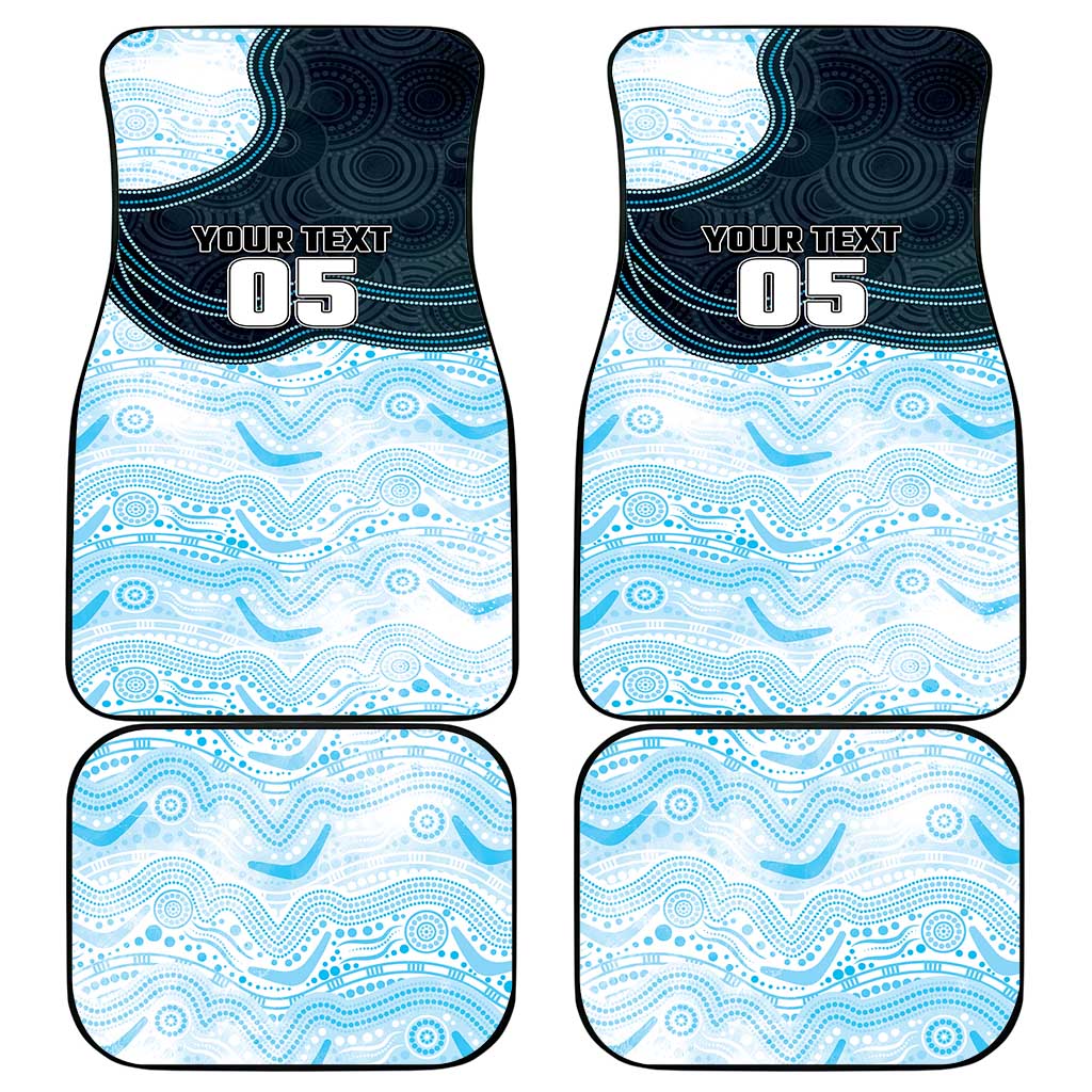 Custom Sharks Car Mats Fish Mascot With Aboriginal Indigenous