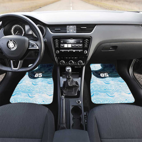 Custom Sharks Car Mats Fish Mascot With Aboriginal Indigenous