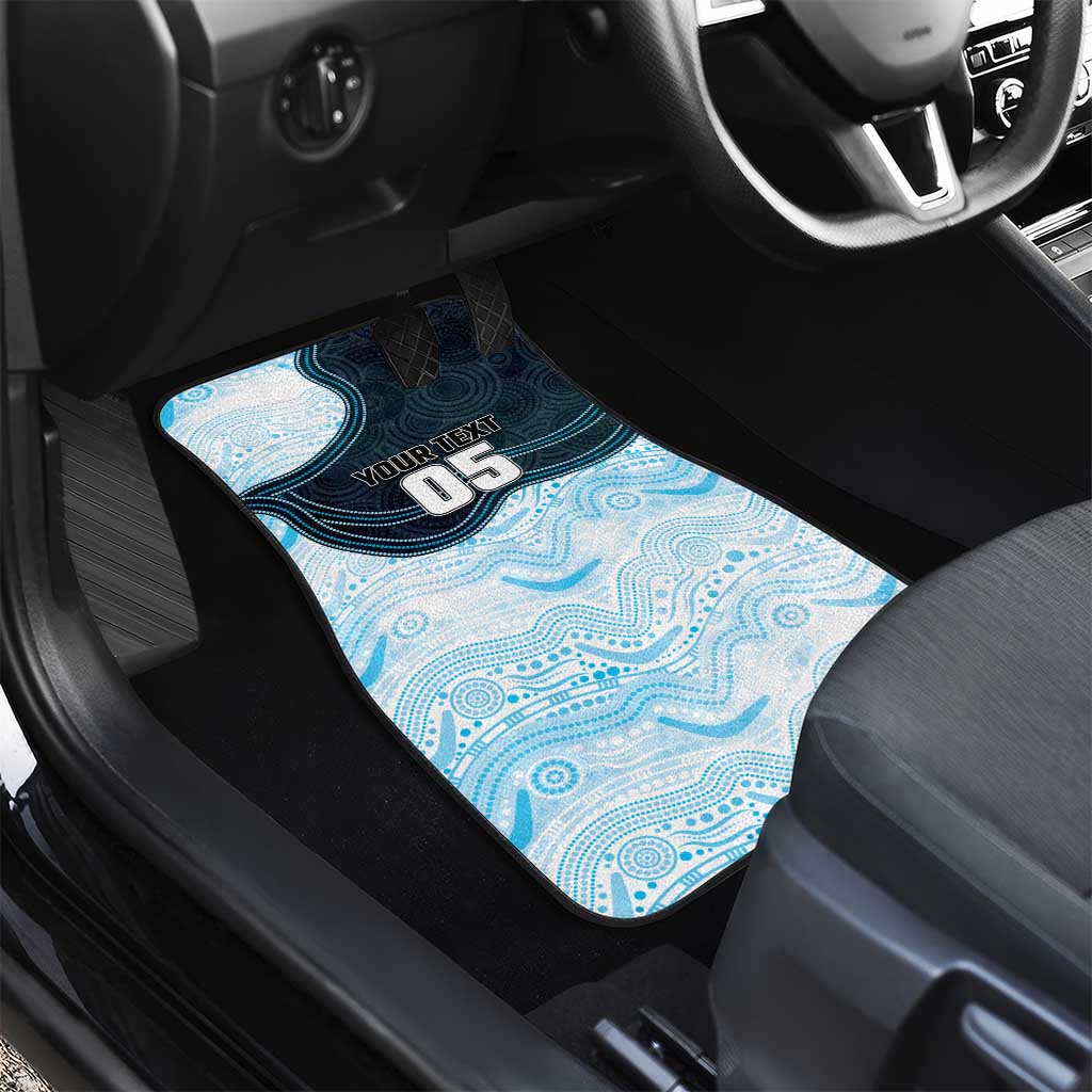 Custom Sharks Car Mats Fish Mascot With Aboriginal Indigenous