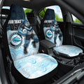 Custom Sharks Car Seat Cover Fish Mascot With Aboriginal Indigenous