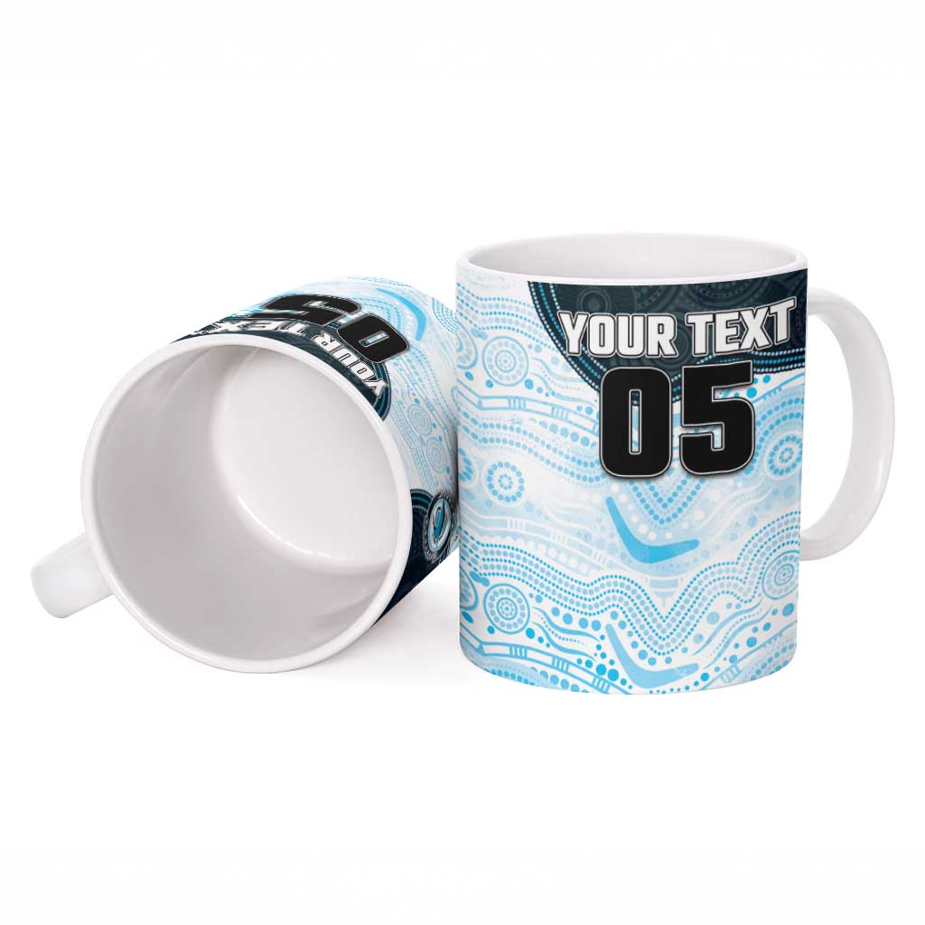 Custom Sharks Ceramic Mug Fish Mascot With Aboriginal Indigenous