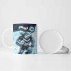Custom Sharks Ceramic Mug Fish Mascot With Aboriginal Indigenous