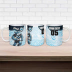 Custom Sharks Ceramic Mug Fish Mascot With Aboriginal Indigenous