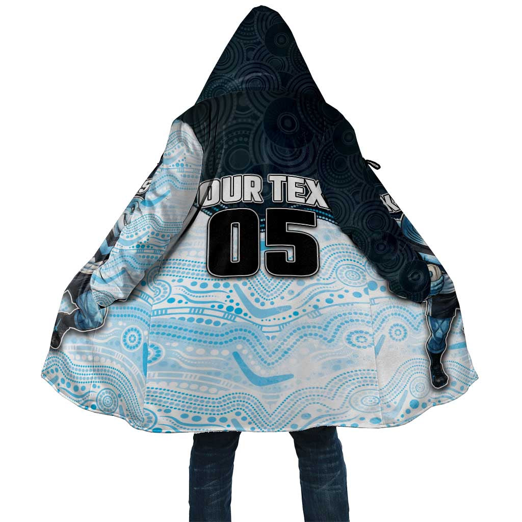 Custom Sharks Cloak Fish Mascot With Aboriginal Indigenous
