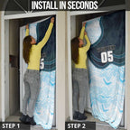 Custom Sharks Door Cover Fish Mascot With Aboriginal Indigenous