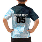 Custom Sharks Family Matching Long Sleeve Bodycon Dress and Hawaiian Shirt Fish Mascot With Aboriginal Indigenous