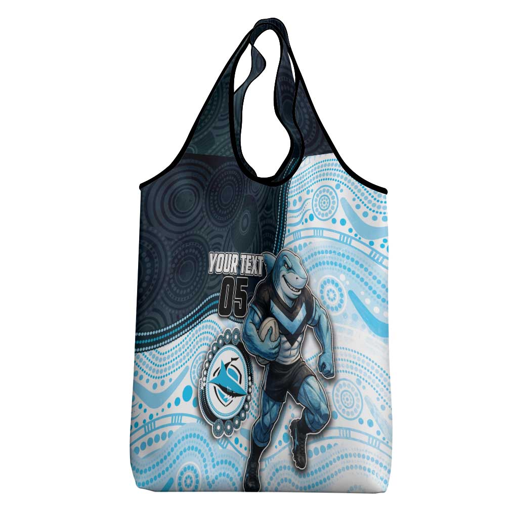 Custom Sharks Grocery Bag Fish Mascot With Aboriginal Indigenous