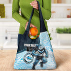 Custom Sharks Grocery Bag Fish Mascot With Aboriginal Indigenous