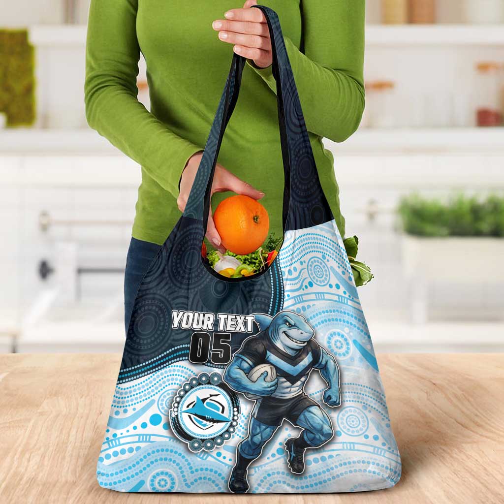 Custom Sharks Grocery Bag Fish Mascot With Aboriginal Indigenous