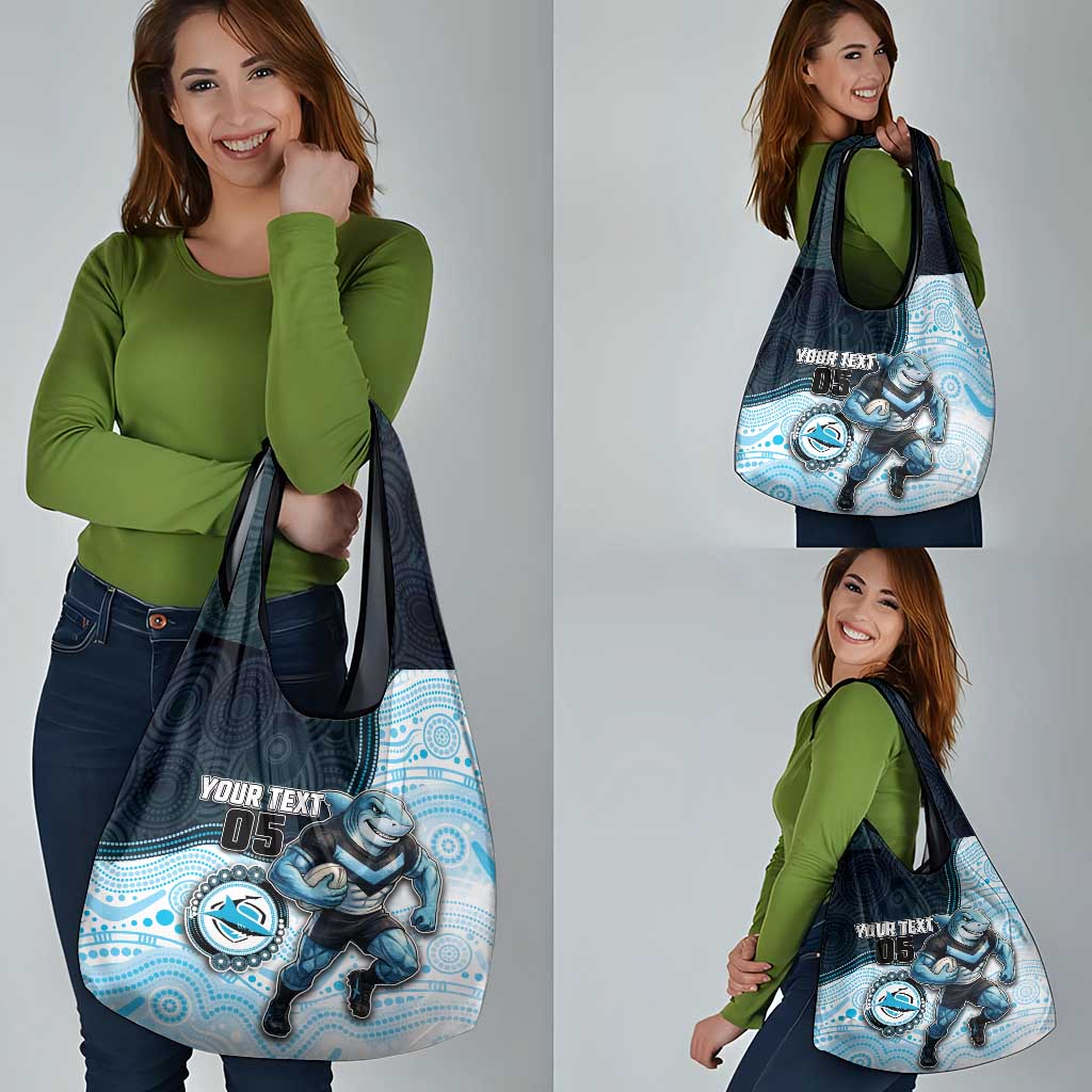 Custom Sharks Grocery Bag Fish Mascot With Aboriginal Indigenous
