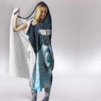 Custom Sharks Hooded Blanket Fish Mascot With Aboriginal Indigenous