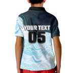 Custom Sharks Kid Polo Shirt Fish Mascot With Aboriginal Indigenous